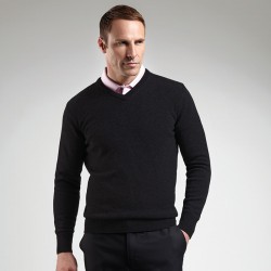 Plain Lambswool v-neck sweater Glenmuir1891 15 Gauge